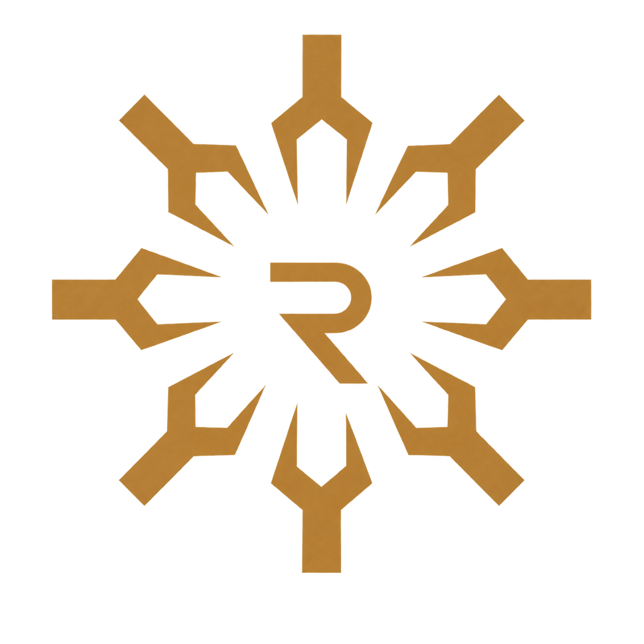 The Roster copper emblem